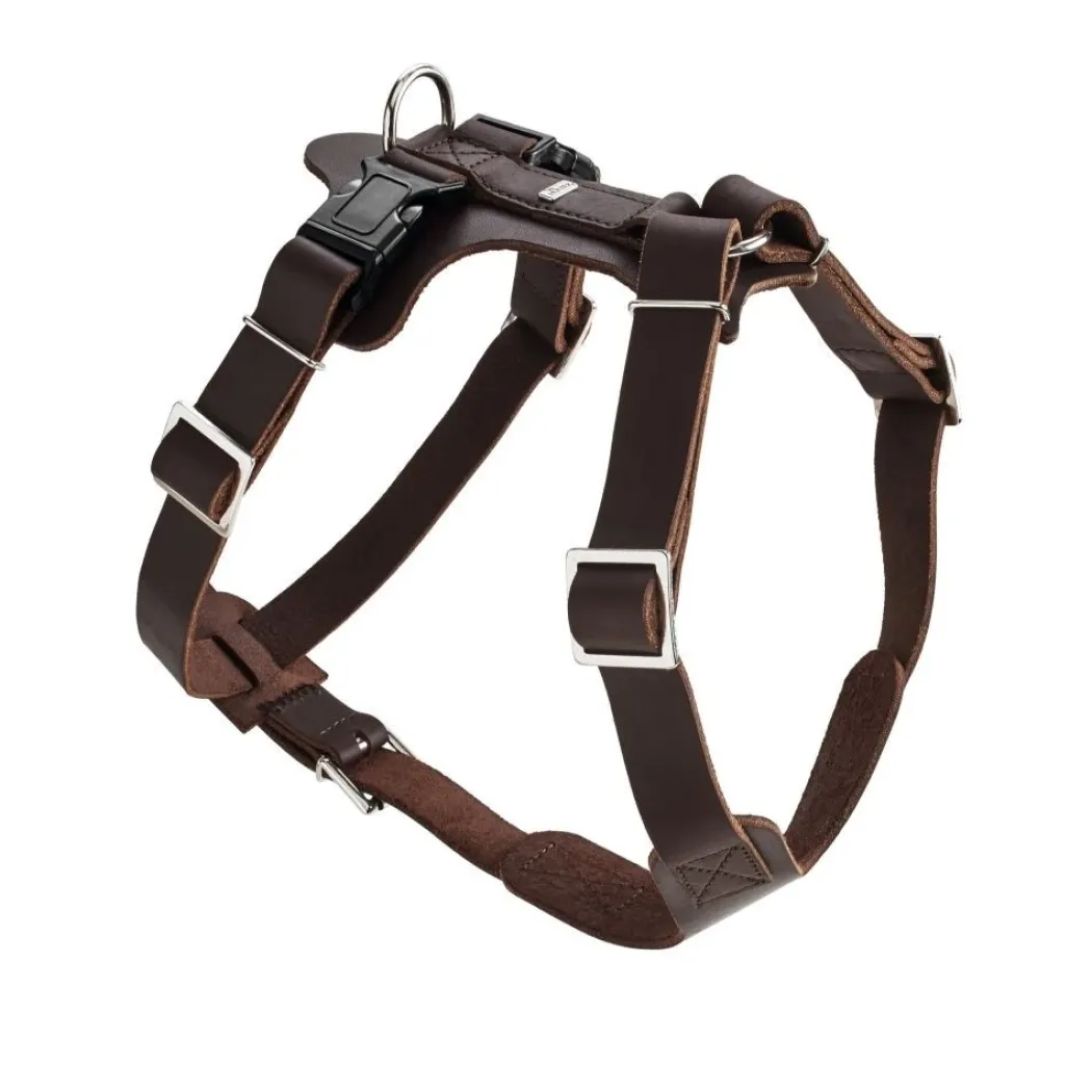 Hunter Hundesele Aalborg mørkebrun S-M/1 - Bryst/hals 44-56 cm