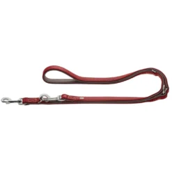 Hunter Hundesnor Canada Elg læder line 20mm Rød