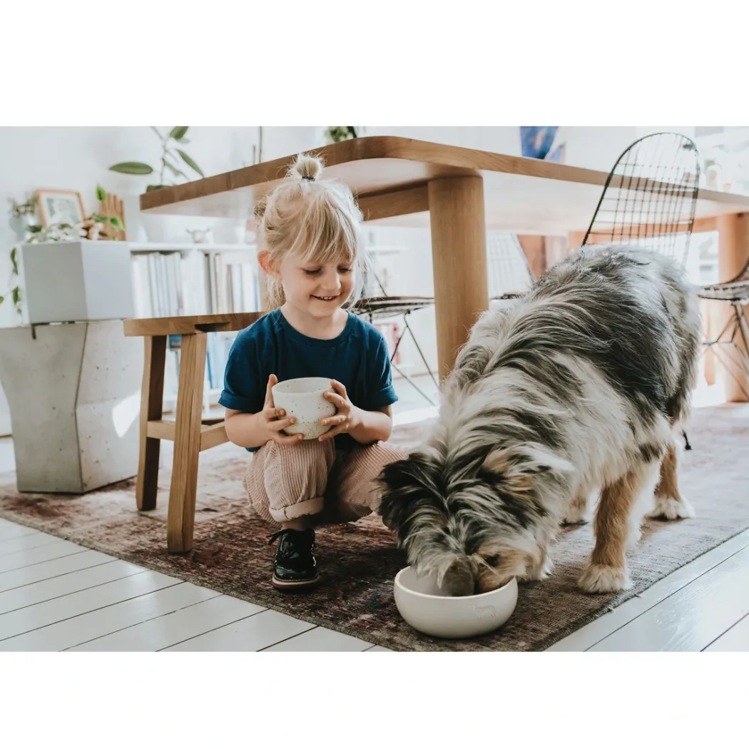 Hunter keramik Lund hunde skål 350 ml Beige
