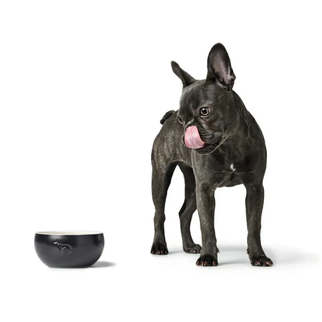 Hunter Keramik Lund Hunde Skål 350 ml Sort