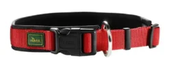 Hunter Neopren hundehalsbånd rød 35 cm - 30-35 cm komfort og sikker pasform