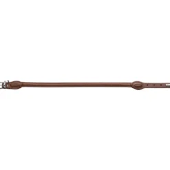 Hunter rundsyet okselæder halsbånd brun 35 cm - justering 28-32 cm