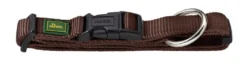 Hunter Vario Plus Halsbånd Brun L 40-63 cm - Komfortabelt og justerbart hundehalsbånd