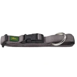 Hunter Vario Plus Halsbånd Grå L 40-63 cm - Komfortabelt og justerbart hundehalsbånd