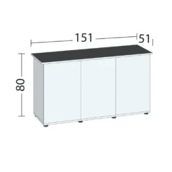 Juwel Akv. Bord/skab Sbx Sort 151x51x80 cm Rio 450 L