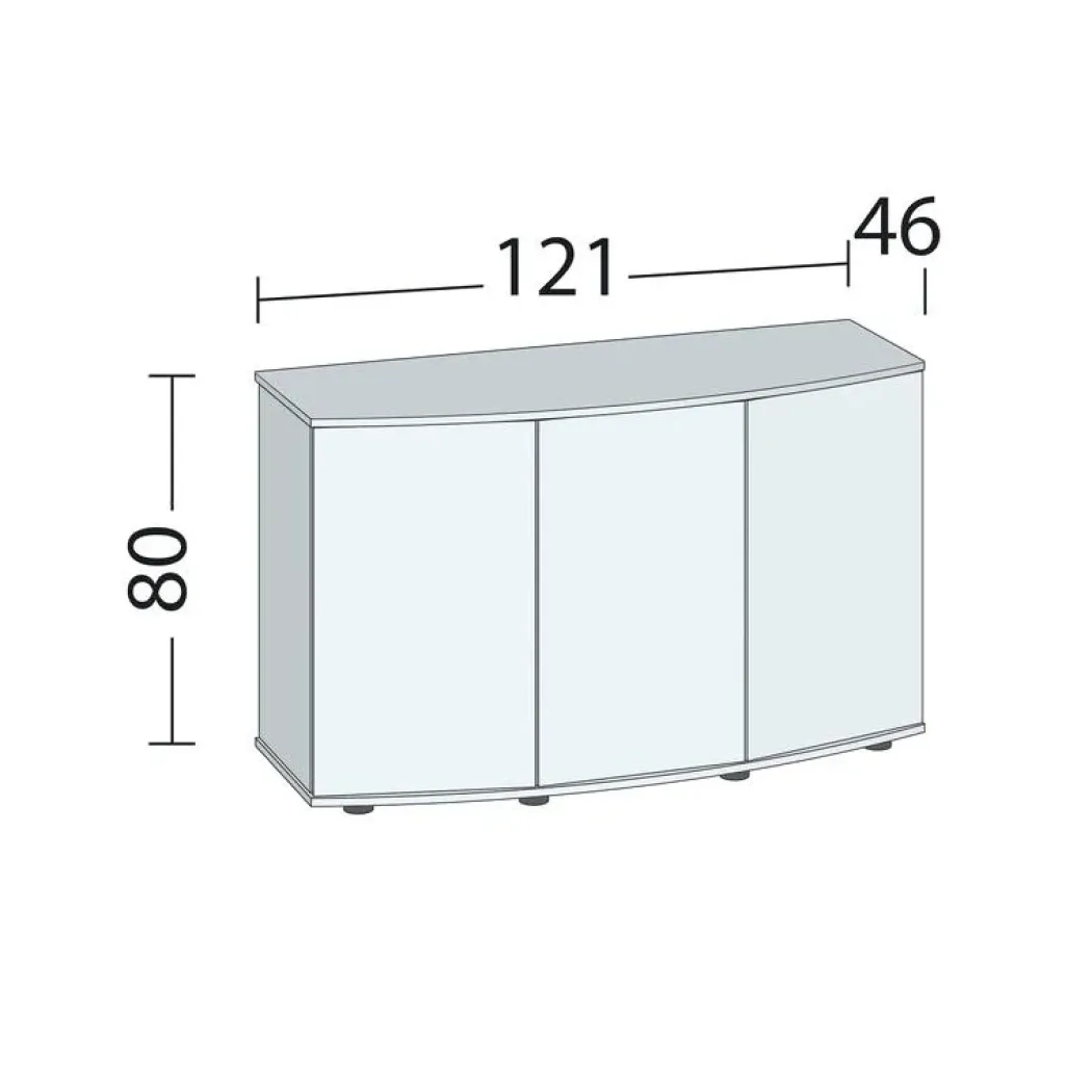 Juwel Akv. Bord/skab Sbx 260 121x46x80 cm Vision 260 Liter Eg