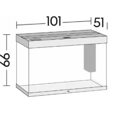Juwel Aquarium LED Rio 290 Liter Sort