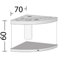 Juwel Trigon 190 L hvidt Aquarium