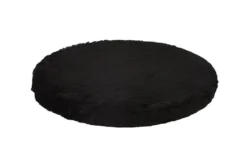 Kattens no 1 rund hylde med plys 1 side Ø 50 cm Sort