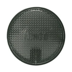KONG Duramax Puck Grå L 14 cm - slidstærkt hundelegetøj til tyggeglade hunde