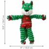 KONG Holiday Floppy Knots Fox S/M - et klassisk plys-hundelegetøj med reb og knuder, pivelyd og juletema.
