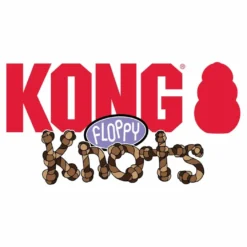 KONG Holiday Floppy Knots Fox S/M - et klassisk plys-hundelegetøj med reb og knuder, pivelyd og juletema.