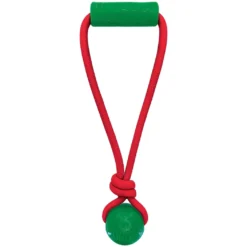 KONG Holiday Jaxx Brights Tug Ball Mix M - hundelegetøj 30,5 x 13 x 6,5 cm