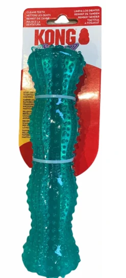 Kong Squeezz Dental Stick Grøn M 19 cm - pivelegetøj med tandpleje