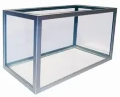 MiniZoo sølv aluminiums akvarie 63 liter