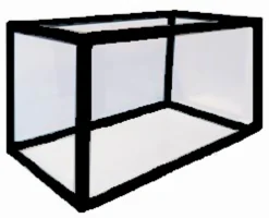 MiniZoo Sort aluminiums akvarie 530 liter.