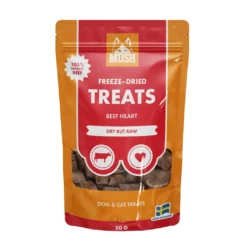 MUSH Treat Oksehjerte 55 g - naturlige frysetørrede hundesnacks