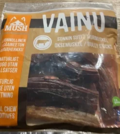 MUSH VAINU Hundesnack Tyremuskel 250 g - naturlige tyggeben til hunde
