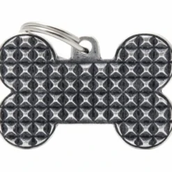 My Family Bronx Studs Ben stor hundetegn grå sort
