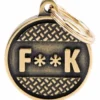 My Family Hundetegn Cirkel Stor F**k Guld