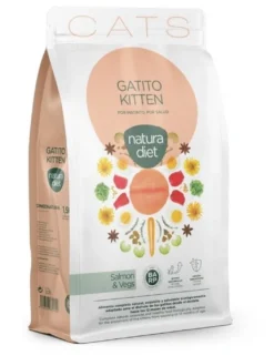 Natura Diet Kattefoder Killing Laks 1,5 kg - tørfoder til killinger