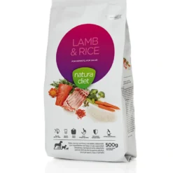 Natura Diet Lam og Ris Hundefoder 500 g - Sundt og nærende foder til hund