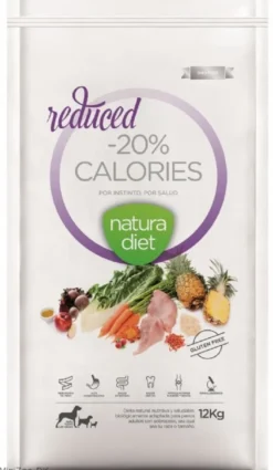 Natura Diet Reduced -20% kalorier hundefoder 12 kg - tørfoder til vægttab hos hunde