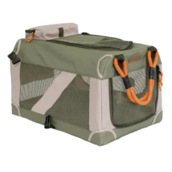 Nordic Paws Foldbart luksus hundebur i stof Army XS - rolig og tryg base