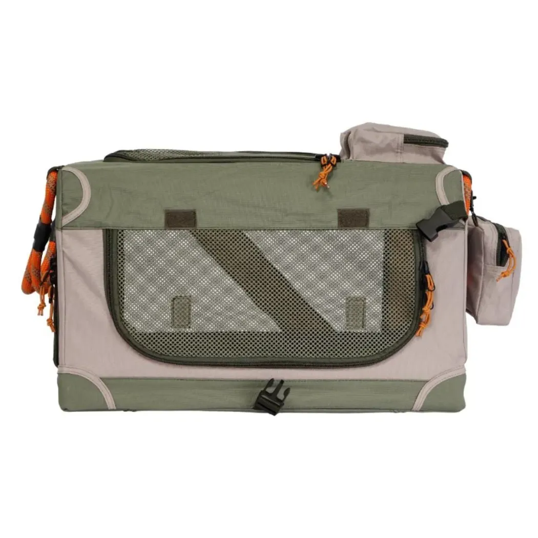 Nordic Paws Foldbart luksus hundebur i stof Army M - komfort og ro
