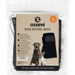 Ozami hundesokker S sort - 4 stk let beskyttelse til poter