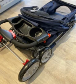 PAWISE Hunde klapvogn med 4 hjul Blå