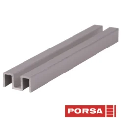 Porsa sølv alu overskinne 130 cm.