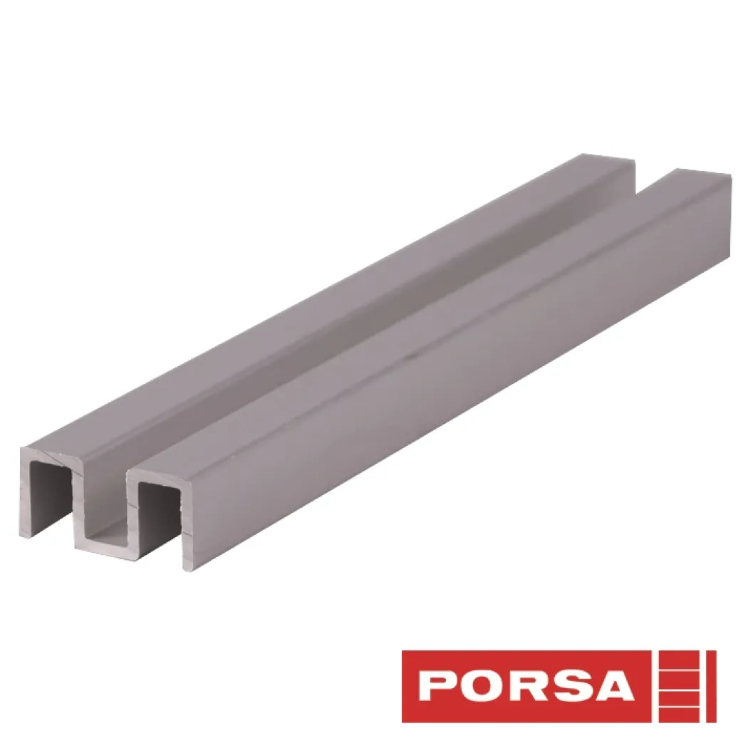 Porsa sølv alu overskinne 60 cm.
