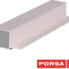 Porsa sølv aluprofil firkantet med flig 20 cm.