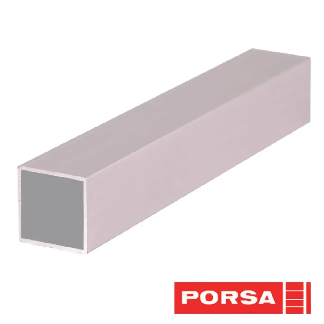 Porsa sølv aluprofil firkantet 115 cm.