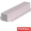 Porsa sølv aluprofil med dobbelt flig 40 cm.