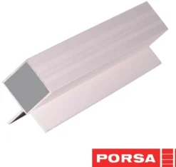 Porsa sølv aluprofil med dobbelt vinkelflig 95 cm.