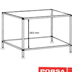 Porsa sort akvariebord 39 liter