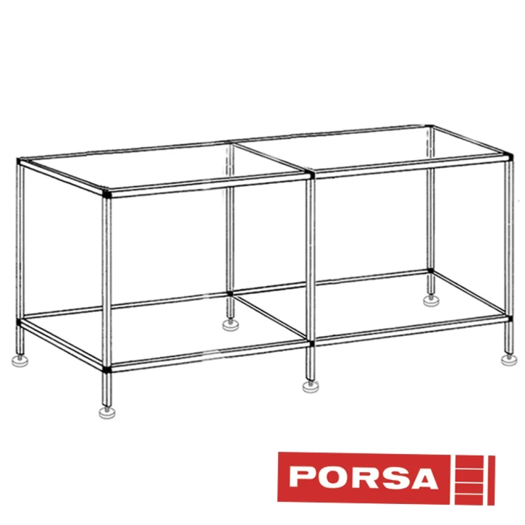 Porsa sort akvariebord 900 liter 6 Ben