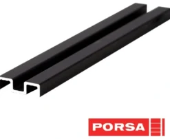 Porsa sort aluminiums underskinne 120 cm.