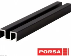 Porsa sort alu overskinne 130 cm.
