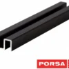 Porsa sort alu overskinne 110 cm.