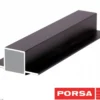 Porsa sort aluprofil med dobbelt flig 105 cm.