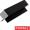 Porsa sort aluprofil med dobbelt vinkelflig 95 cm.