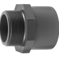 PVC nippel med gevind 75 x 90 x 2 tomme