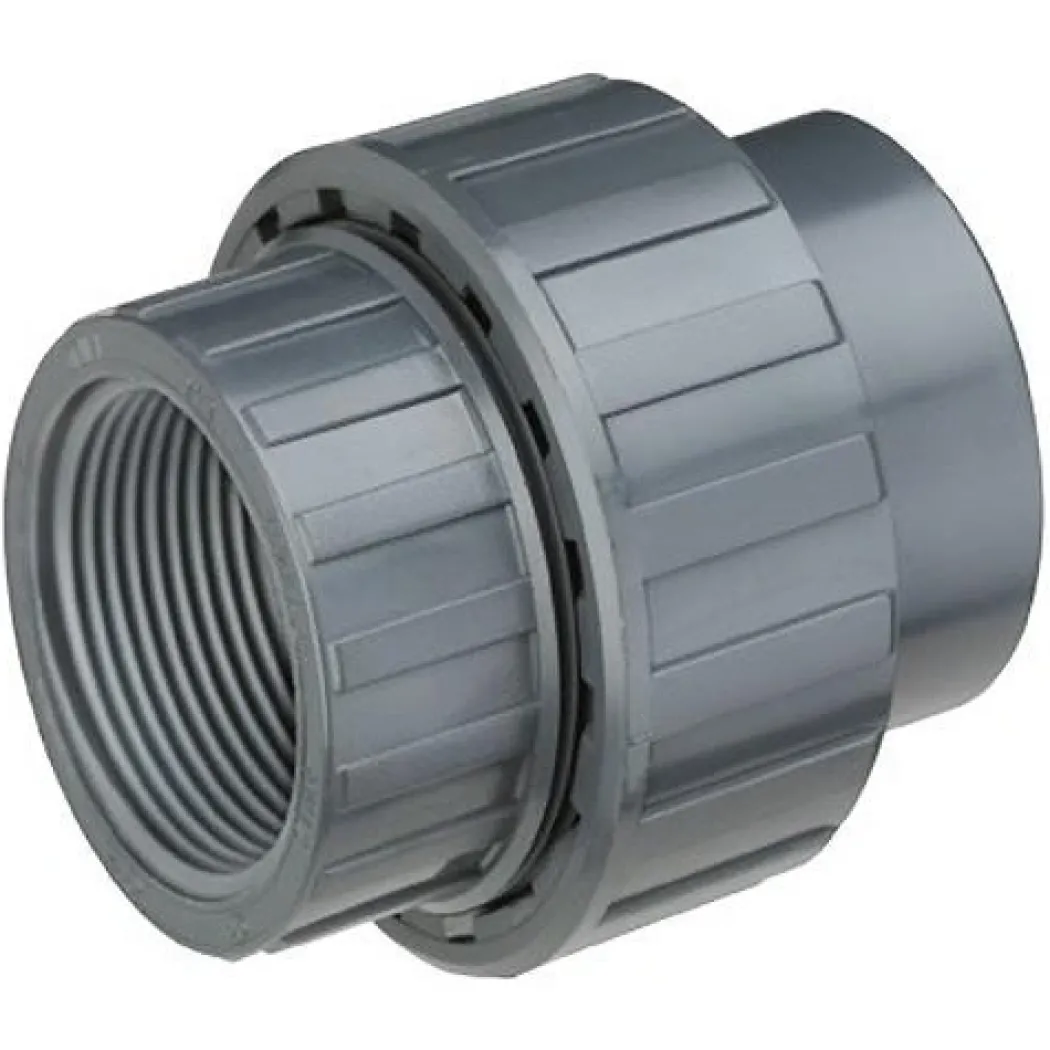PVC Union med gevind 1 tomme i den ene ende 32 mm
