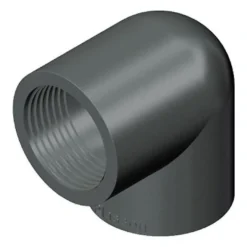 PVC vinkel 90 grader 1 1/2 tomme (gevind) 50 mm.