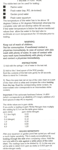 Salifert Nitrit Test NO2