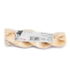 Snackit Flettet Oksehud 15 cm i folie - Naturligt tyggeben til hunde