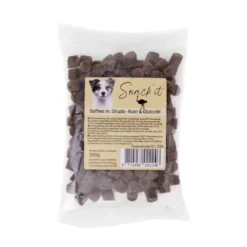 Softies med struds hundesnacks 200 g - Eksklusiv belønning med let smag